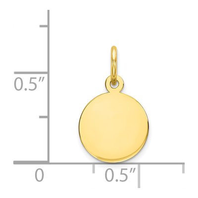 10K Yellow Gold Disc Pendant – view 3