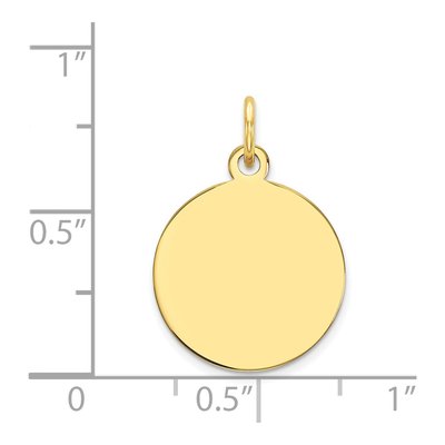 10K Yellow Gold Disc Pendant – view 3