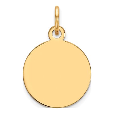 10K Yellow Gold Disc Pendant