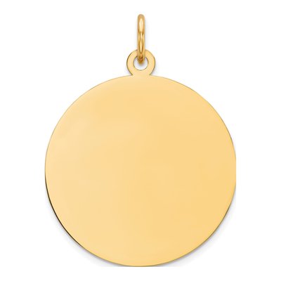 10K Yellow Gold Disc Pendant