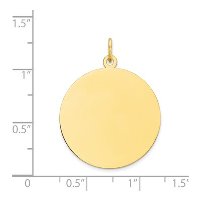 10K Yellow Gold Disc Pendant – view 3