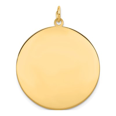 10K Yellow Gold Disc Pendant