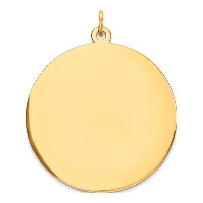 10K Yellow Gold Round Disc Charm