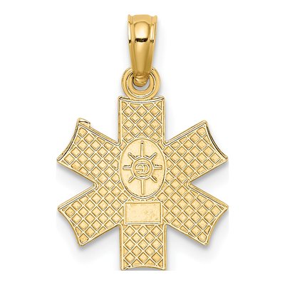 10K Yellow Gold Medical Symbol Pendant – view 5