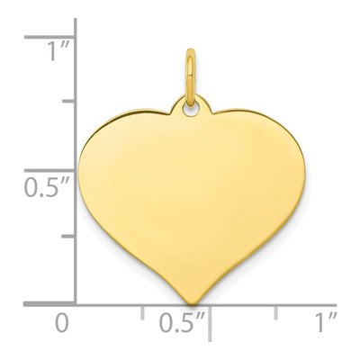 10K Yellow Gold Heart Disc Charm – view 3