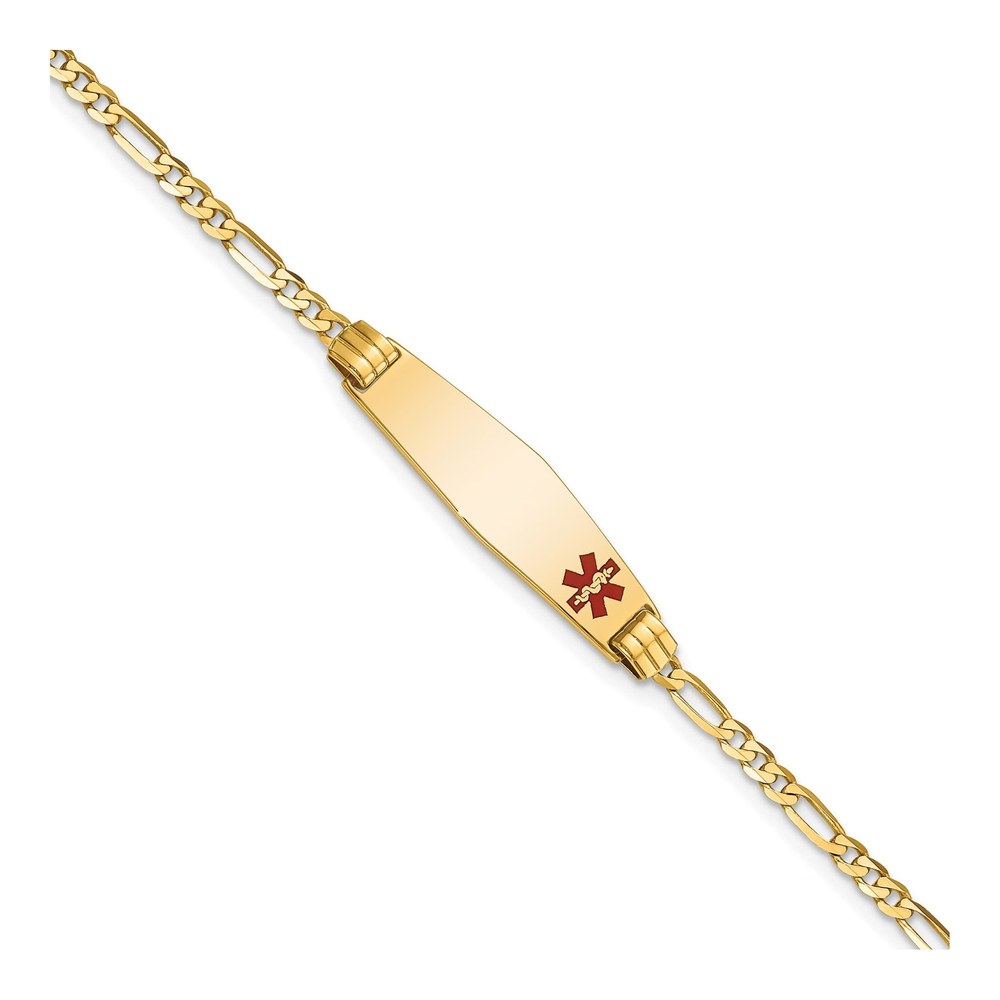 10K Yellow Gold Medical ID Bracelet, 7 In