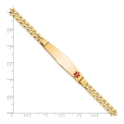 10K Yellow Gold 5.5mm Medical Curb Chain Bracelet – view 2
