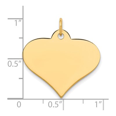 10K Yellow Gold Heart Disc Charm – view 3