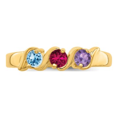 10K Yellow Gold Personalized Family Ring – view 5