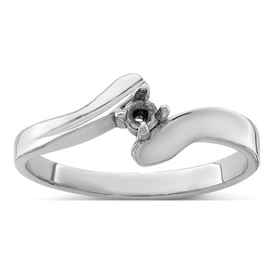 10K White Gold 3-Stone Mother's Ring Mounting – view 5