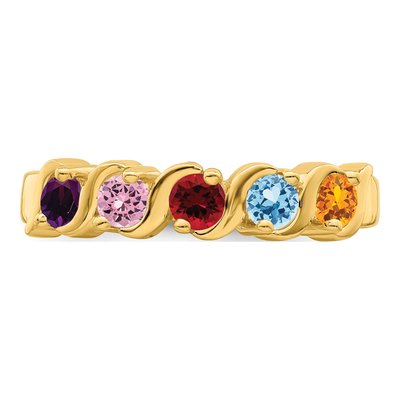 10K Yellow Gold 5-Stone Mother's Jewelry Mounting – view 4