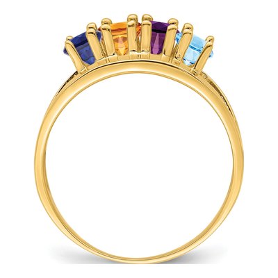 10K Yellow Gold 4-Stone Mother's Ring Mounting – view 2