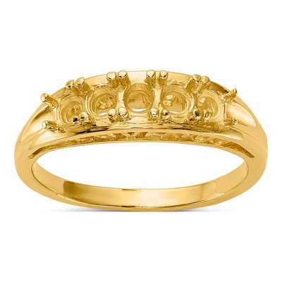 10K Yellow Gold 5-Stone Mothers Ring Mounting