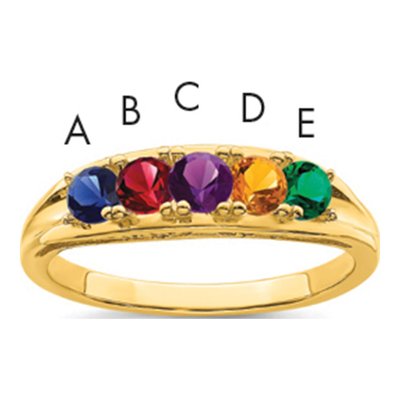 10K Yellow Gold Family Celebration Ring