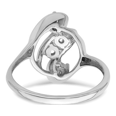 10K White Gold 4-Stone Mother's Ring Mounting – view 6