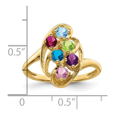 10K Yellow Gold Personalized Family Ring – view 6