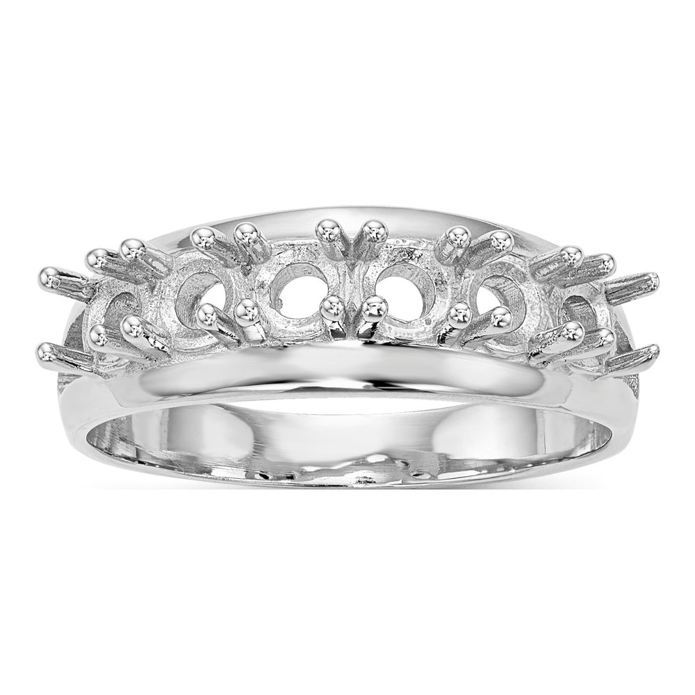 10K White Gold 6-Stone Mother's Ring Mounting