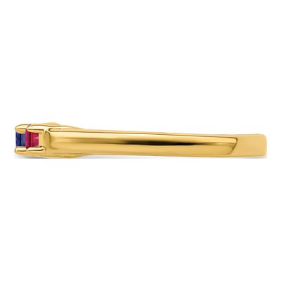 10K Yellow Gold Synthetic Family Jewelry Ring – view 2