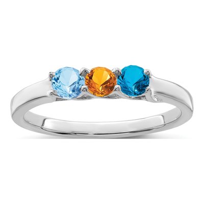 10K White Gold Personalized Family Ring Mounting