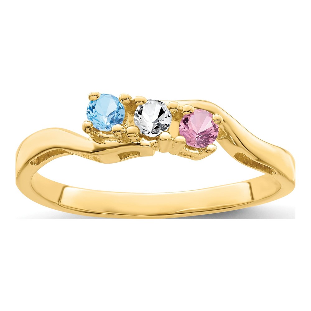 10K Yellow Gold Personalized Family Ring Mounting