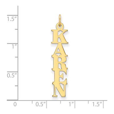 10K Yellow Gold Name Plate Charm – view 2