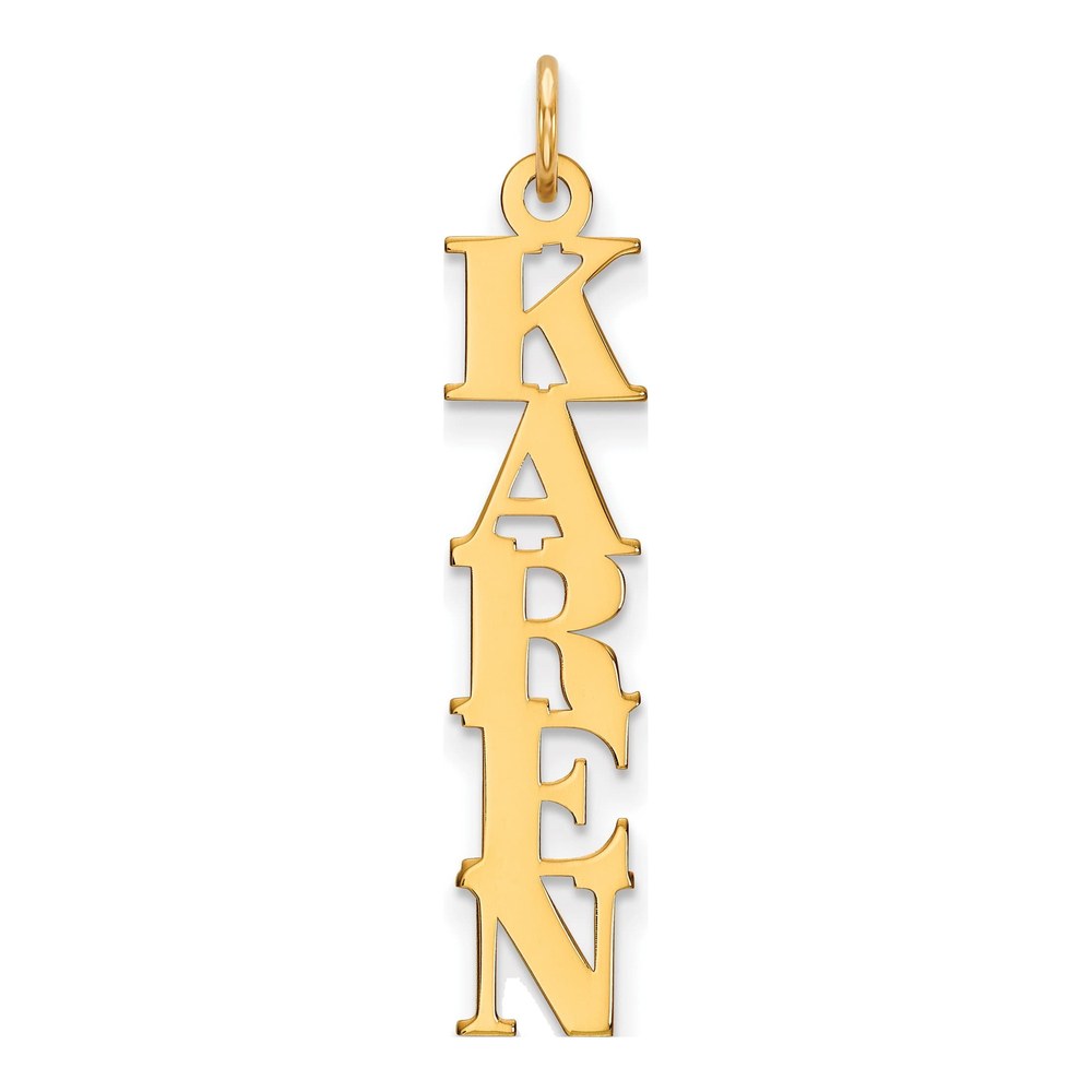 10K Yellow Gold Name Plate Charm