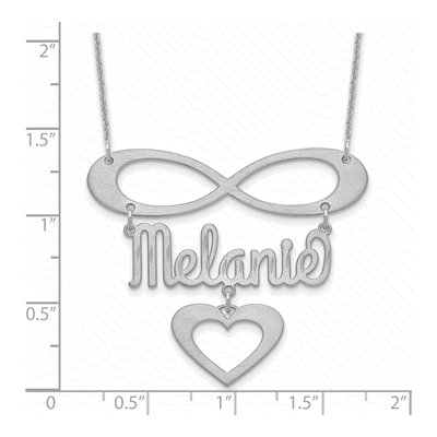 10K White Gold Infinity Necklace – view 3