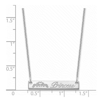 10K White Gold Small Customized Bar Necklace – view 3