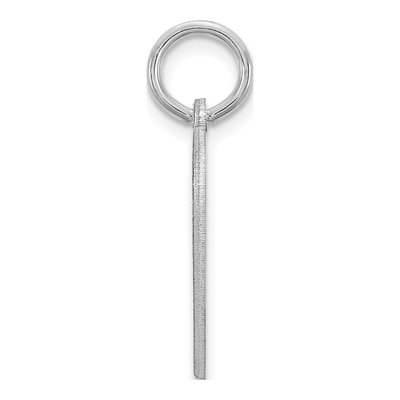 10K White Gold Personalized Heart Name Charm – view 2