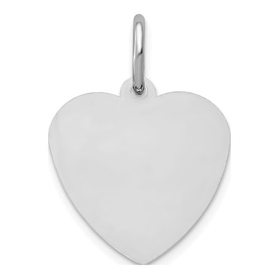 10K White Gold Personalized Heart Name Charm – view 4