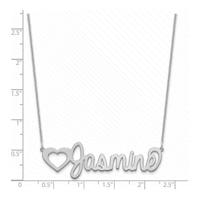 10K White Gold Personalized Name Plate Necklace – view 5