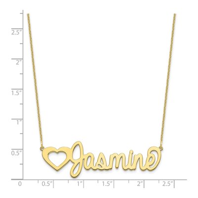 10K Yellow Gold Personalized Name Plate Necklace – view 3