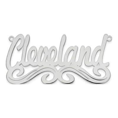 10K White Gold Personalized Name Plate Necklace – view 4