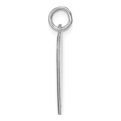 10K White Gold Heart Disc Name Charm – view 2