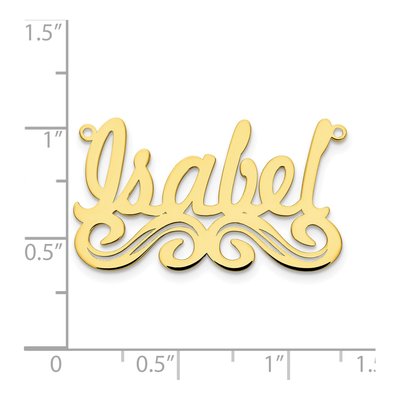 10K Yellow Gold Personalized Name Plate Necklace – view 3