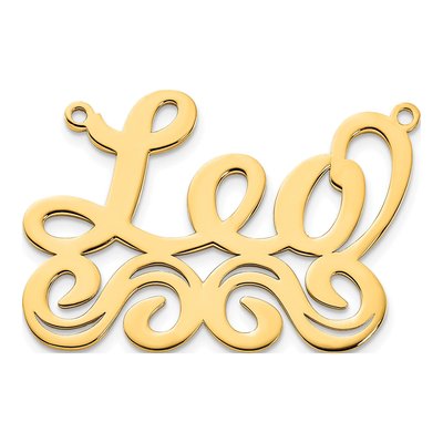 10K Yellow Gold Personalized Name Plate Necklace