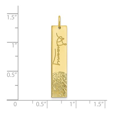 10K Yellow Gold Personalized Fingerprint Charm – view 2