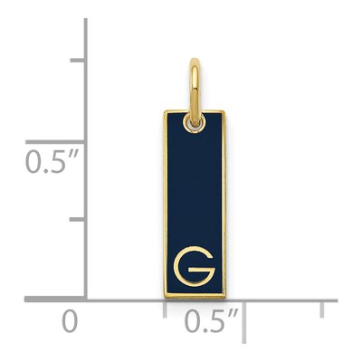 10K Yellow Gold Small Initial Bar Charm – view 2