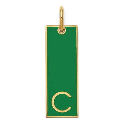 10K Yellow Gold Personalized Initial Bar Charm