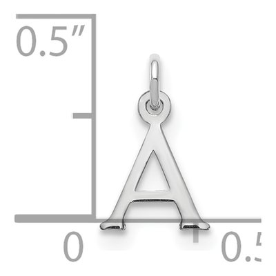 10K White Gold Letter A Pendant – view 4