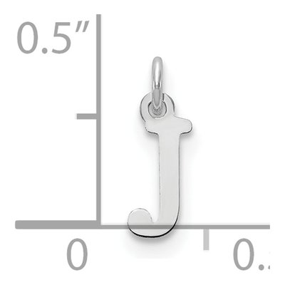 10K White Gold Cut-Out Letter J Pendant – view 4