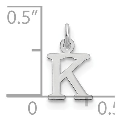 10K White Gold Cut-Out Letter K Pendant – view 4
