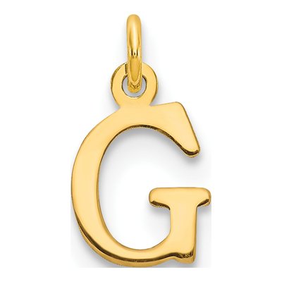 10K Yellow Gold Cut-Out Letter G Charm