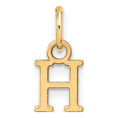 10K Yellow Gold Letter H Pendant – view 5