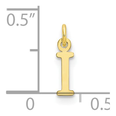 10K Yellow Gold Initial I Pendant – view 3