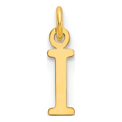 10K Yellow Gold Initial I Pendant