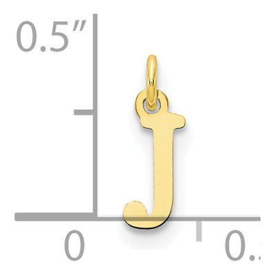 10K Yellow Gold Letter J Charm – view 3
