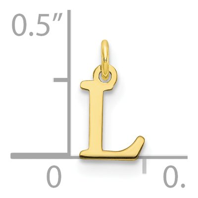 10K Yellow Gold Letter L Charm – view 3