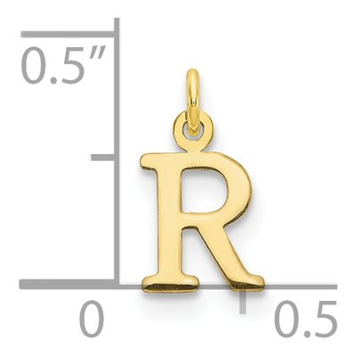 10K Yellow Gold Letter R Charm – view 3