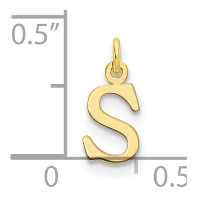 10K Yellow Gold Letter S Charm – view 3